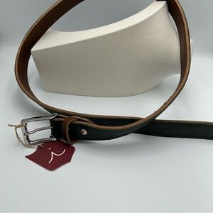 New Iliac Golf Strato 3.0 Belt Olive + Brown Size 40 Leather Made In USA